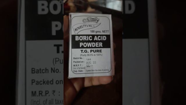 boric  acid powder 100 g // only        RS.55 ...... #short #youtube #unboxing video