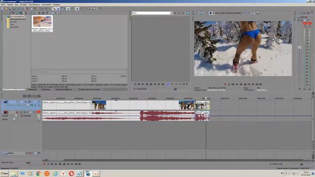 Как удалить звук видео в проекте в Sony Vegas Pro