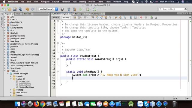 PHẦN 21 | Chữa bài tập quản lý sinh viên - lập trình OOP Java | Khóa học lập trình Java căn bản смотреть онлайн