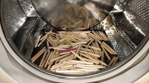 Experiment - 100 Pencils - in a Washing Machine - centrifuge