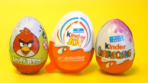 3 Киндер Сюрприз Яйца Angry Birds Для Девочек И Мальчиков