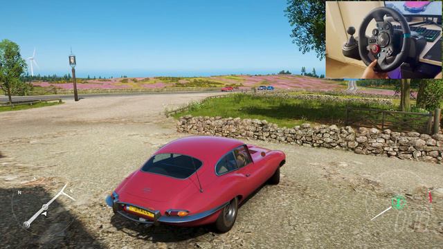 Rebuilding Jaguar E-Type S1 - Forza Horizon 4 - Logitech g29 gameplay