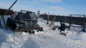 НУЖЕН ВАШ СОВЕТ! Сделал лопату для чистки снега на  самодельный вездеход