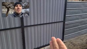 Установка - Ворота откатные и калитка с демонтажом части забора. Заполнение профлист.