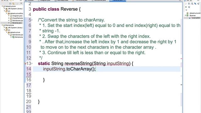 String reverse O(n) simple Java code смотреть онлайн