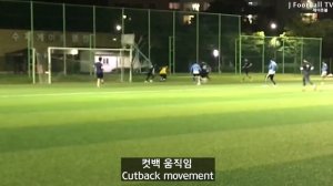 Footballer WF Wing forward eye view