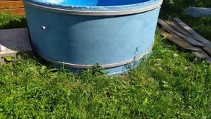 Бассейн своими руками из бетонного кольца.( После зимовки). часть 1.