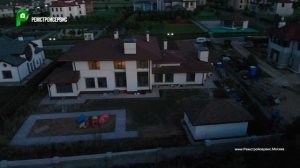Загородный дом в Райтовском стиле, строительство домов под ключ, двухэтажный дом