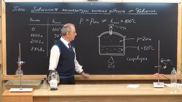 Урок 124 (осн). Зависимость температуры кипения жидкости от давления смотреть онлайн
