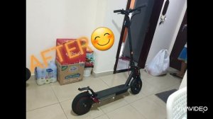 xiaomi m365 pro converted rear suspension, monorim suspension and handle bar installed