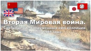 Вторая мировая война. Соотношение вооружённых сил коалиций к июню 1944