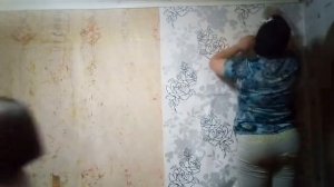 Переклеиваю Обои на кухне