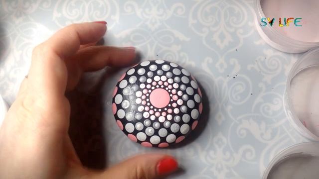 Dot painting. Точечная роспись дотсами. Декор гипсового подсвечника. Pintura. смотреть онлайн