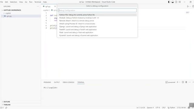 GitHub Copilot: VS Code and Python - Example 1