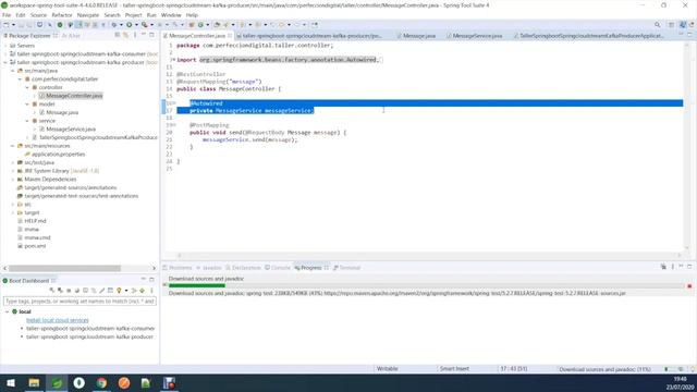 Taller "Producir y consumir mensajes de kafka con Spring Boot y Spring Cloud Stream" смотреть онлайн