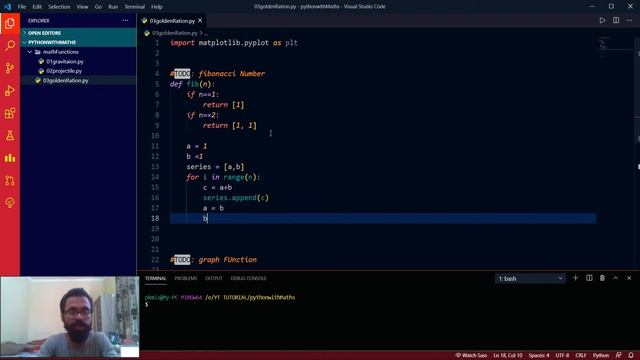 Visualisation of GOLDEN RATIO in Python ? | Maths With Python