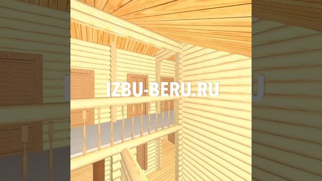 Проект деревянного дома из бревна «Истья» | видео-облёт проекта смотреть онлайн