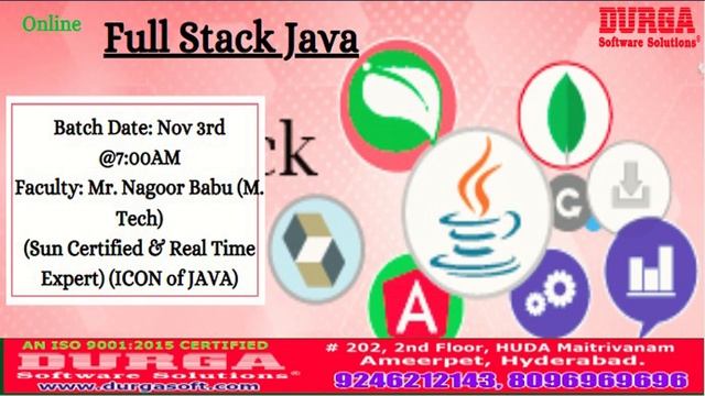 Full Stack Java Online Training @ DURGASOFT