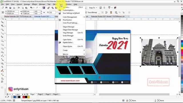 Free CDR 3 Template Desain Kalender Duduk 2021 - CorelDraw Tutorial смотреть онлайн