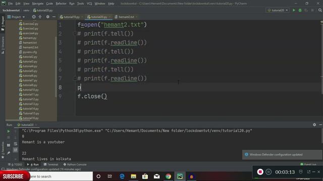 Tutorial #20- Seek(), tell() in python | lesson for beginners смотреть онлайн