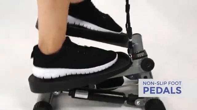 Sunny Health  Fitness NO. 068 Twisting Stair Stepper Step Machine wResistance Bands and LCDMonito