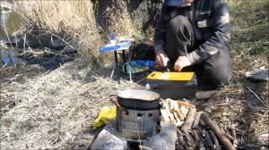 Полевая вело кухня : Пельмени под грибным соусом
