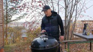 Копченая курица на угольном гриле, детальный разбор копчения