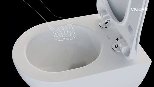 Безободковый унитаз Creavit Rim Off смотреть онлайн