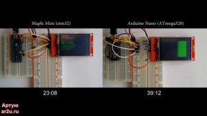 Stm32 vs Arduino. Тест TFT-дисплея