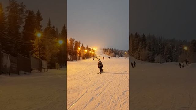 Skiing in iso syote (Finland)