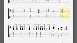 ACDC   The Furor rhytm guitar tablature