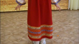 русский женский крустьянский сарафанный костюм.avi