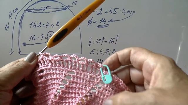 Шляпка с полями крючком. Вязание шляпки.