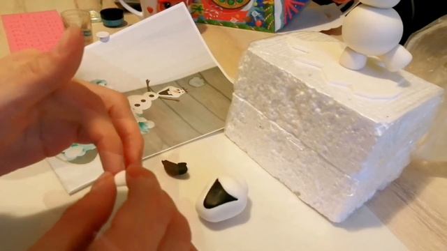 Как слепить СНЕГОВИКА из мастики смотреть онлайн