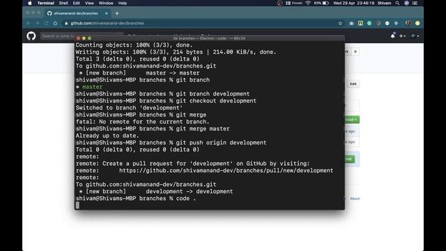 Git: Git Branches | Practical Example