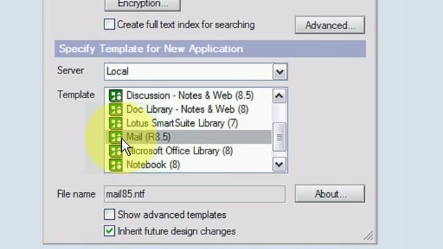 Lotus Notes 8.5 - 1. How to create a Lotus Notes Mail Database application смотреть онлайн