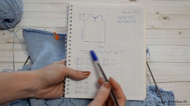 Летняя, ажурная маечка спицами. Топ-майка из полухлопка. Подробный МК.