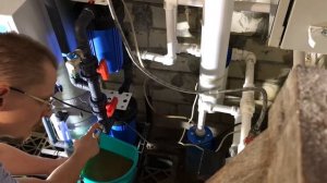 Промывка полипропиленовых фильтров (обезжелезивание воды)