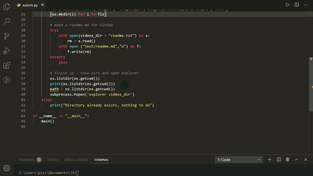 Python Code : Tutorial 3 | Automate Folder Creation With Python - workflow automation