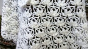 Шаль "Снежная"крючком.Итог работы.Shawl "snow the"hook.Result of work.