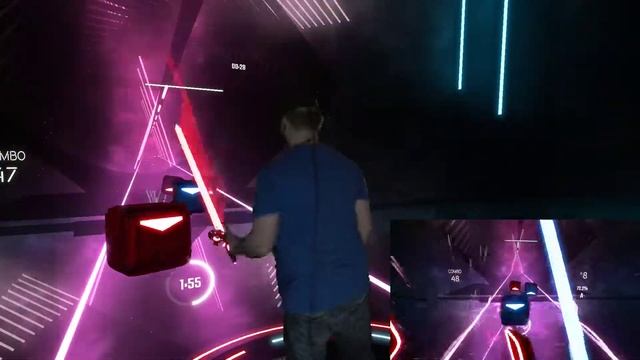 Beat Saber - Eye of the Tiger (Survivor) Mixed Reality and inVR views смотреть онлайн
