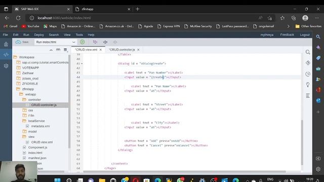 Create Operation in sapui5 using oData смотреть онлайн