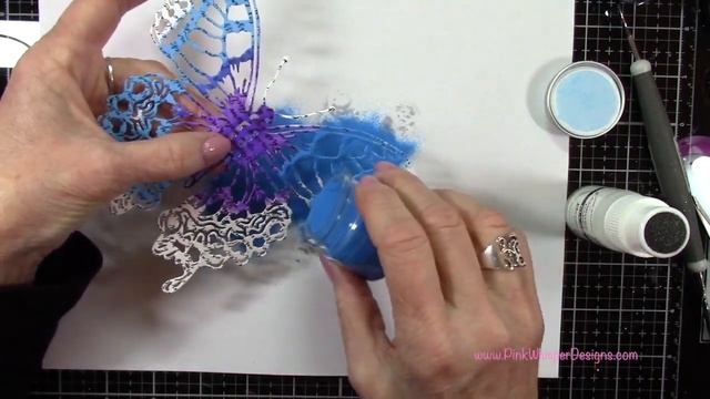 Tim Holtz Distress Embossing Glaze - Perspective Butterfly Cards! смотреть онлайн