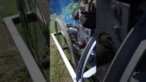 Самодельный трёх колесный велосипед с бензиновым мотором!