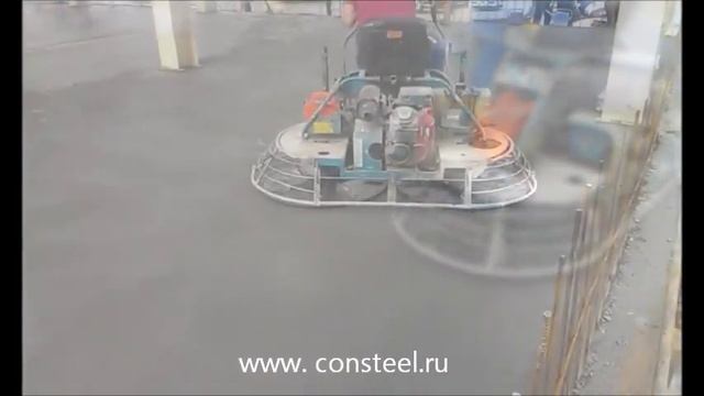 Производство промышленных полов с топингом