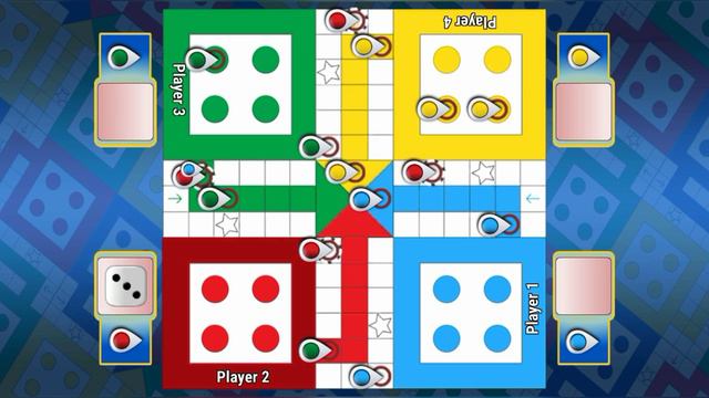 Ludo game in 4 players match | Ludo king 4 players match