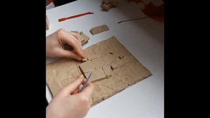 Лепка  Кленовый лист  Рельеф