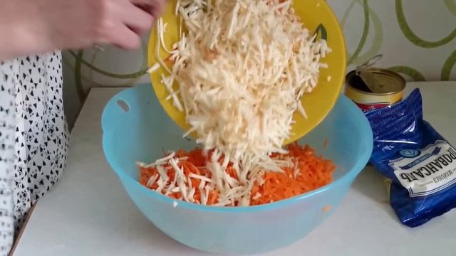 Салат с колбасным сыром и морковью Простой рецепт на ужин и обед!