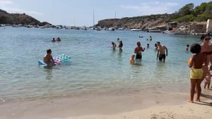 IBIZA Beach Spain Summer - Beachside Best Beach of Ibiza 2021 - WALK 4K