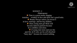 Sonnet 2 by Shakespeare in tamil